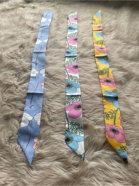 Set of 3 Floral Skinny Bandana Scarves